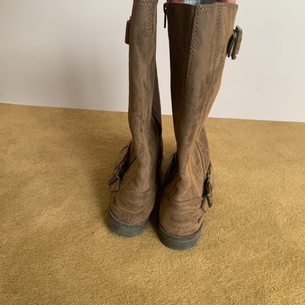 Rocket Dog Brown Faux Leather Flat Fashion Boots - Picture 2 of 5